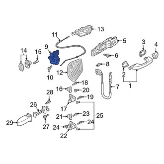 Audi OE - Rear Left Door Latch Assembly