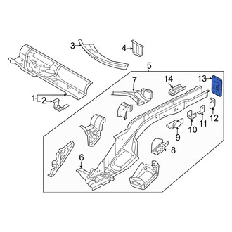 Audi OE - Rear Left Frame Rail End
