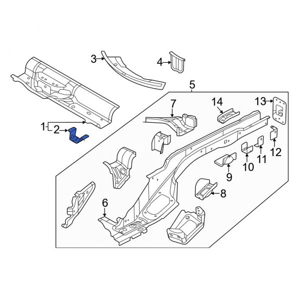 Frame Side Member Crossmember Bracket