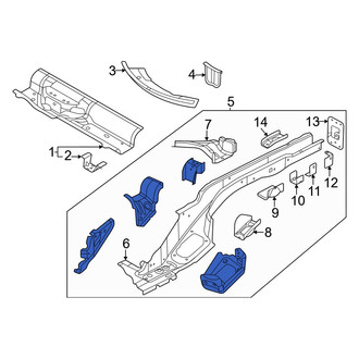 Audi OE - Front Right Frame Side Member Assembly