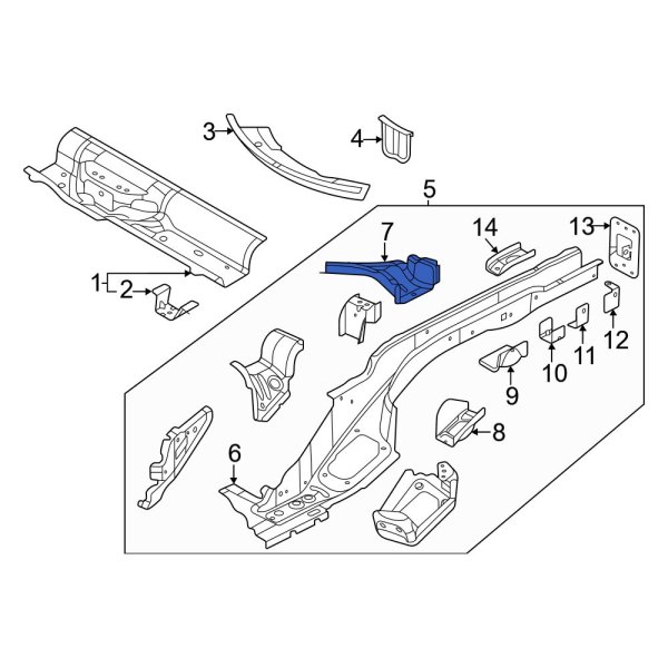 Frame Side Member Crossmember Bracket