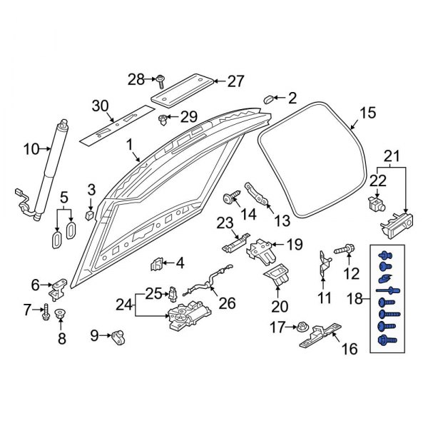 Liftgate Hardware Kit