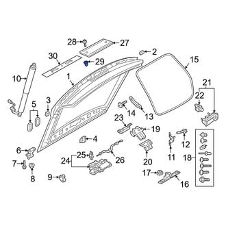 Audi OE - License Plate Bracket Clip
