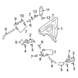 Audi OE - Front Lamps - Washer Components