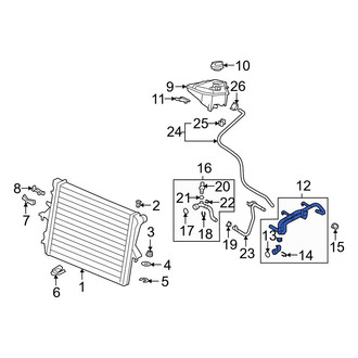 Audi OE - Upper Radiator Coolant Hose