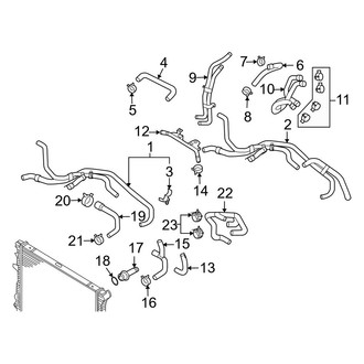 Audi OE - Cooling - Hoses & Lines (With Rear A/C), (Base / Premium 3.6L)