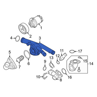 Audi OE - Upper Engine Coolant Thermostat Housing