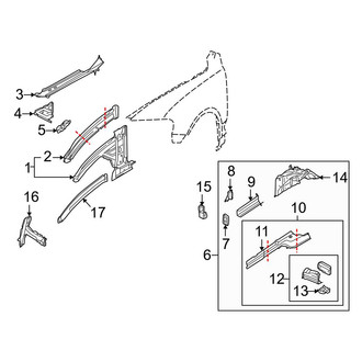 Audi OE - Fender - Structural Components & Rails