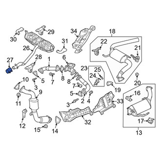Audi OE - Rear Exhaust Muffler Clamp