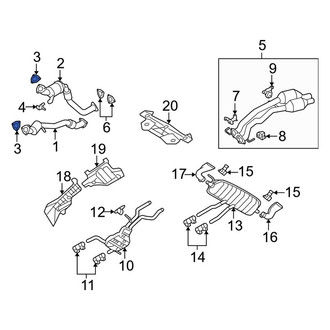 Audi OE - Center Catalytic Converter Gasket