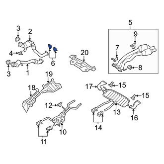 Audi OE - Center Catalytic Converter Gasket