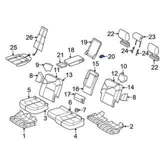 Audi OE - Seat Back Panel Clip