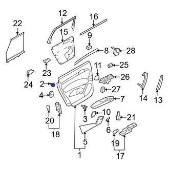 Audi OE - Rear Door Interior Trim Panel Retainer