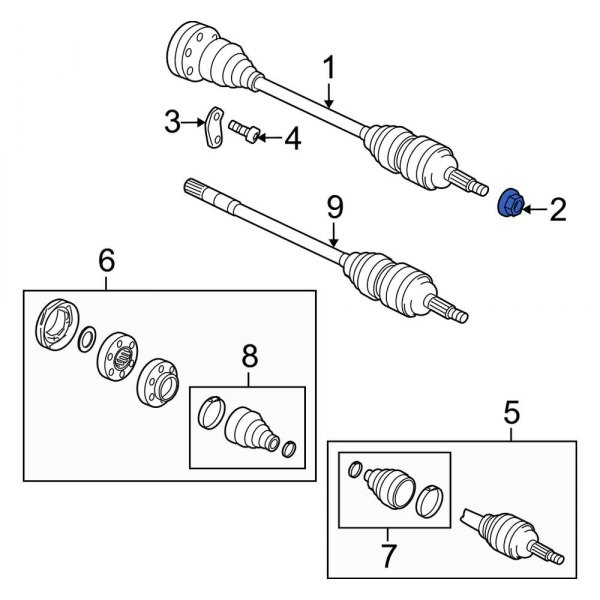 CV Joint Nut