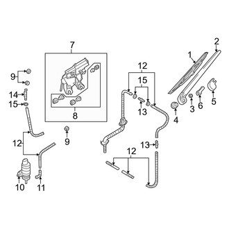 Audi OE - Lift Gate - Rear Wiper Components