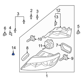 Audi OE - Front Headlight Bulb Cap