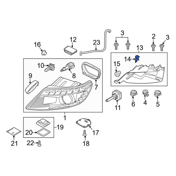 Headlight Adjusting Spring