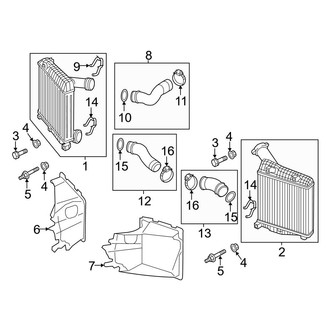 Audi OE - Cooling - Intercooler (Cooler & Components), (TDI Premium / TDI Premium Plus / TDI Prestige)