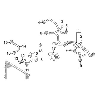 Audi OE - Cooling - Hoses & Lines (W/O Rear A/C), (Base / Premium 3.6L)