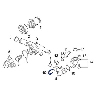 Audi OE - Engine Coolant Pipe C-Clip