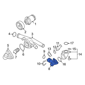 Audi OE - Cooling System Bypass Line Adapter