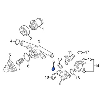 Audi OE - Engine Coolant Pipe Seal