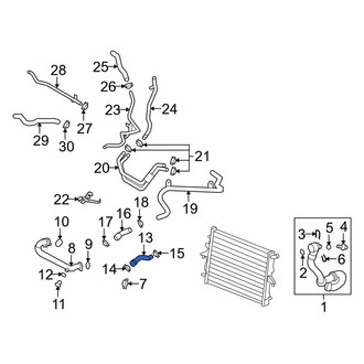 Audi OE - Lower Radiator Coolant Hose