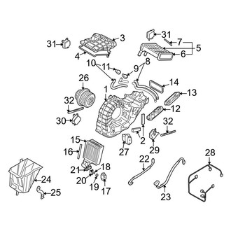 Audi OE - Air Conditioner & Heater - Evaporator & Heater Components (Rear)