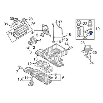 Audi OE - Engine Oil Filter Housing Cover O-Ring