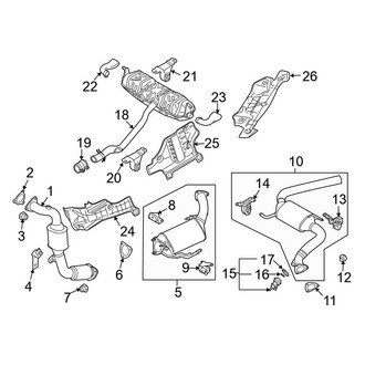 Audi OE - Exhaust System - Exhaust Components (3.0L Diesel)
