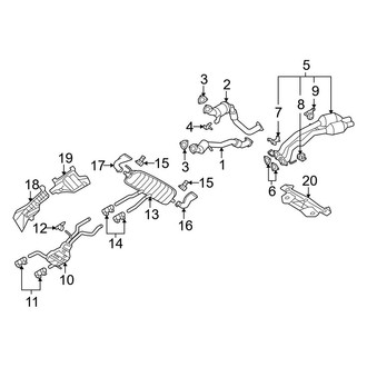 Audi OE - Exhaust System - Exhaust Components (3.6L)