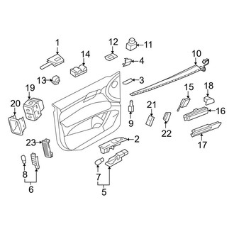 Audi OE - Front Door - Interior Trim (Switches & Lamps), (Premium / Premium Plus / Prestige / TDI Premium / TDI Premium Plus / TDI Prestige)