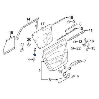 Audi OE - Rear Door Interior Trim Panel Retainer