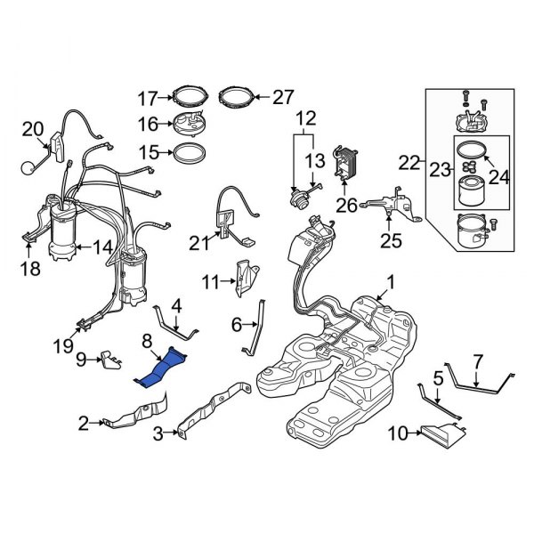 Fuel Tank Strap Bracket