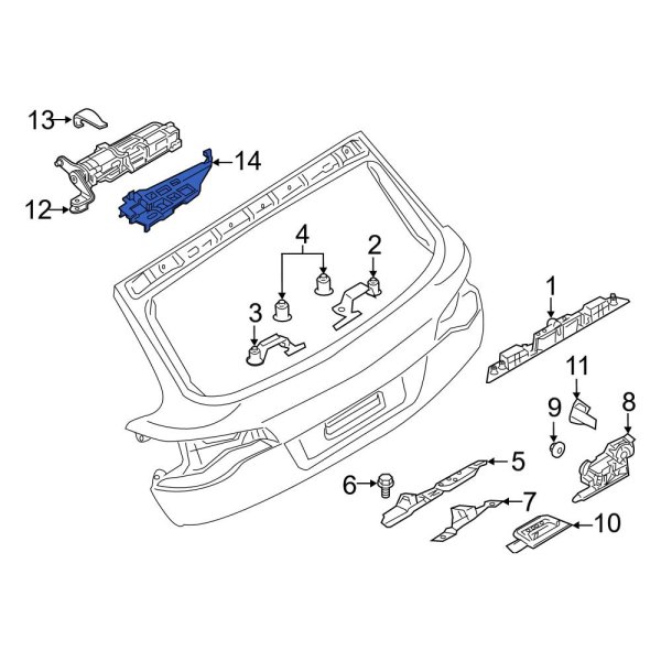 audi-oe-4l0880696-rear-right-lower-tailgate-lift-motor-bracket