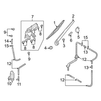 Audi OE - Lift Gate - Rear Wiper Components