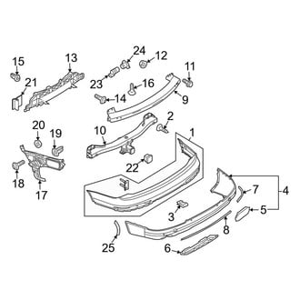 Audi OE - Rear Bumper - Bumper & Components (W/O S Line Package, W/O Off-Road Package)