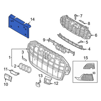 Audi OE - Front License Plate Bracket