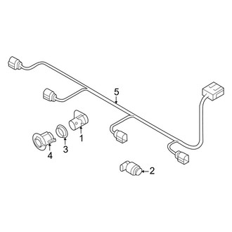 Audi OE - Front Bumper & Grille - Electrical Components (With S-Line Package, Parking Sensors)
