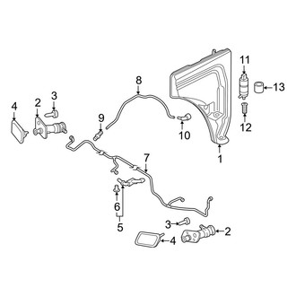 Audi OE - Front Lamps - Washer Components