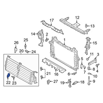 Audi OE - Front Radiator Support Air Deflector Actuator