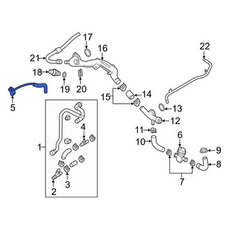 Audi OE - Left Radiator Coolant Hose