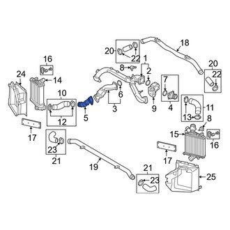 Audi OE - Right Lower Intercooler Pipe