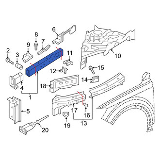Audi OE - Rear Right Frame Side Member Assembly