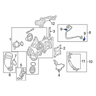 Audi OE - Upper Turbocharger Oil Line O-Ring