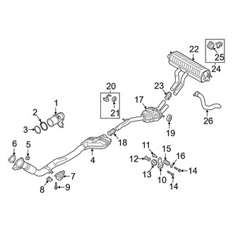 Audi OE - Exhaust System - Exhaust Components (Premium / Premium Plus / Prestige 3.0L)