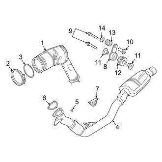 Audi OE - Exhaust System - Exhaust Components (Front), (Premium Plus / Prestige)