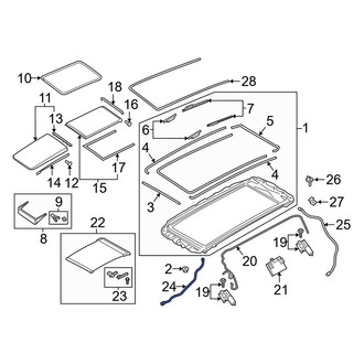 Audi OE - Front Sunroof Drain Hose