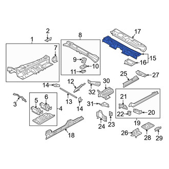 Audi OE - Rear Floor Pan Crossmember
