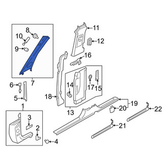 Audi OE - Left Upper Body A-Pillar Trim Panel
